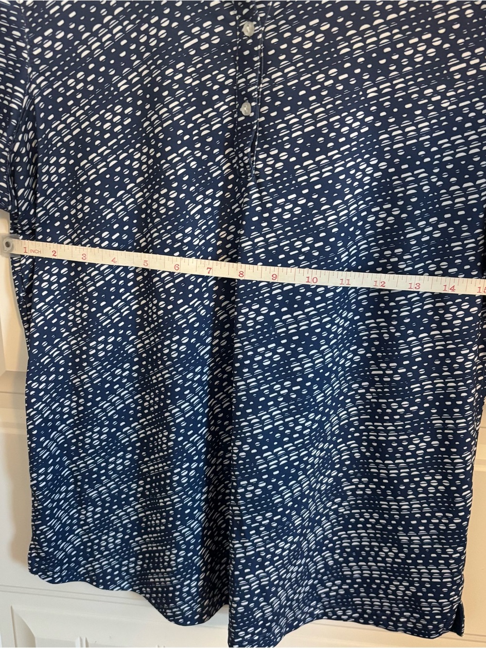 Pebble Beach Navy and White Printed Polo Size Women's M - Picture 5 of 8